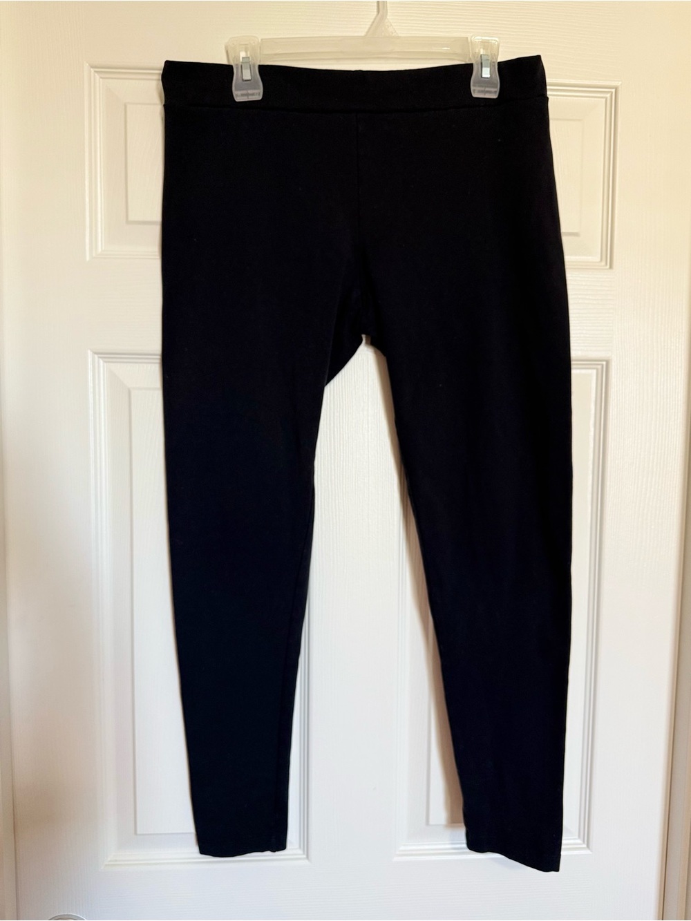 Matty M Black Pull-On Stretch Leggings Women’s Large Made in USA